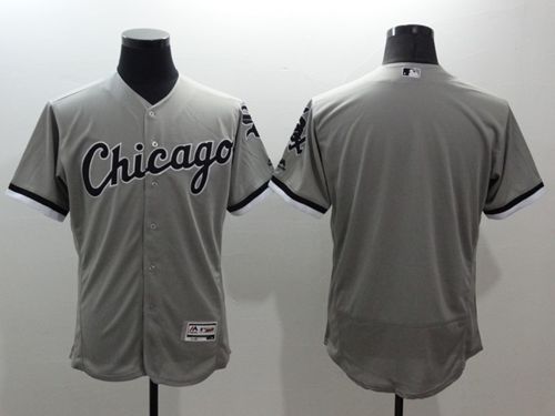 White Sox Blank Grey Flexbase Authentic Collection Stitched MLB Jersey - Click Image to Close